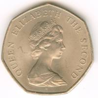 (№1969km34) Монета Джерси 1969 год 50 New Pence