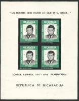 (№1965-59) Блок марок Никарагуа 1965 год "Джон Ф Кеннеди 19171963", Гашеный