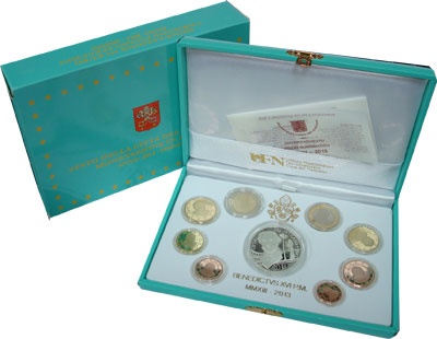 (2013, 9 монет) Набор монет Ватикан 2013 год &quot;Джузеппе Верди&quot;   Коробка
