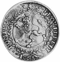 (№1662km67) Монета Норвегия 1662 год 1 Speciedaler