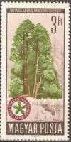 (1966-036) Марка Венгрия "Лесной заповедник"    100 лет Национальному лесному союзу. Защита птиц III