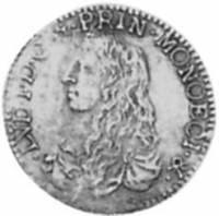 (№1665km39) Монета Монако 1665 год 5 Sols (1/12 экю)