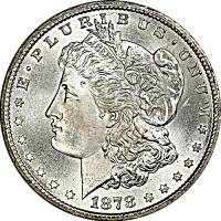 (1878, 7 перьев в хвосте) Монета США 1878 год 1 доллар   Голова Свободы, Морган, Белоговый Орлан Сер