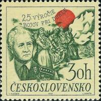 (1969-041) Марка Чехословакия "Перевал Дукла"    25-летие Словацкого национального восстания и Битвы