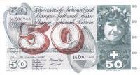 (№1961P-48b.2) Банкнота Швейцария 1961 год "50 Franken/Francs/Franchi" (Подписи: Brenno Galli  R)