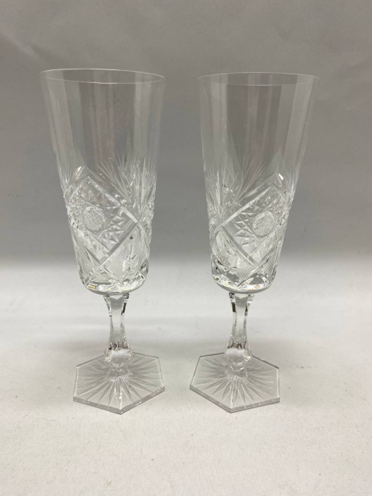 Фужеры для шампанского хрусталь СССР, 2 шт