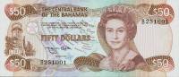  Банкнота Багамские острова 1984 год 50     UNC