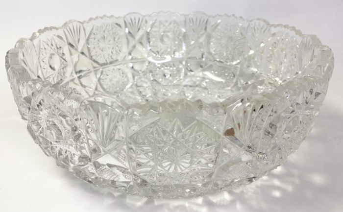 Салатник круглый 25 см хрусталь