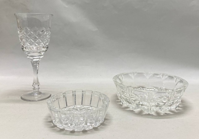Салатник + розетка + бокал, хрусталь