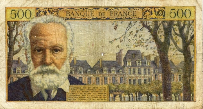 (№1954P-133a.1) Банкнота Франция 1954 год &quot;500 Francs&quot; (Подписи: J)