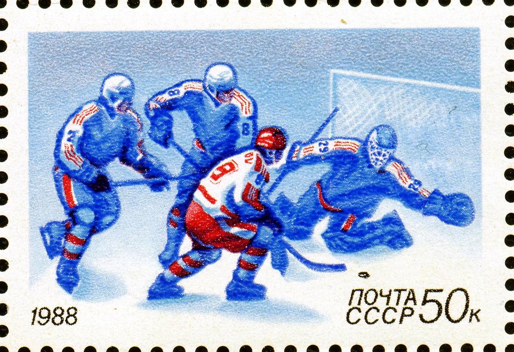 1988-004  Лист (8 м 2х4) СССР Лыжи  XV зимние Олимпийские игры Калгари III O