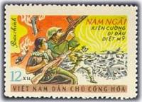 (1969-001) Марка Вьетнам "ПВО"   Победы НОФ Вьетнама III O