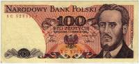 (1986) Банкнота Польша 1986 год 100 злотых "Людвиг Варинский"   XF