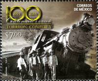 (№2014-3825) Марка Мексика 2014 год "Столетию штурма Torreoacuten Коауила", Гашеная