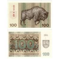 (1991) Банкнота Литва 1991 год 100 талонов    UNC