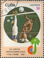 (1982-063) Марка Куба "Волейбол"    Центральноамериканские и Карибские игры III O