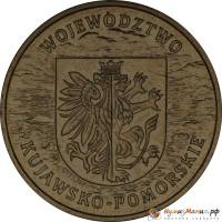 (066) Монета Польша 2004 год 2 злотых "Воеводство Куявско-Поморское"  Латунь  UNC