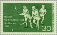(1976-008) Марка Германия (ФРГ) "Хоккей на траве"    Женский ЧМ III Θ