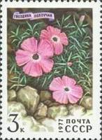 1977-026  Квартблок СССР Гвоздика ползучая  Цветы гор Сибири III O