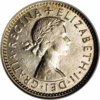 () Монета Австралия 1953 год 6000  ""   Биметалл (Серебро - Ниобиум)  UNC