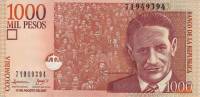 (,) Банкнота Колумбия 2007 год 1 000 песо "Хорхе Эльесер Гайтан"   UNC