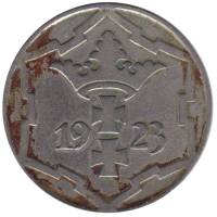 Монета Вольный город Данциг (Гданьск) 1923 год 10 пфеннигов, VF