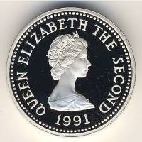 (№1991km84a) Монета Джерси 1991 год 1 Pound (Щекотливое 1858)