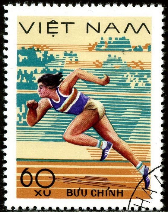 (1978-023a) Марка Вьетнам &quot;Бег&quot;  Без перфорации  Легкая атлетика III Θ