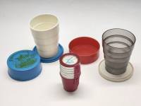 Складные стаканы СССР Пятигорск и с зеркалом Сувенирный набор стопок Ленинград набор 3 предмета