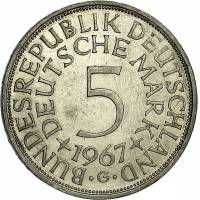 () Монета Германия (ФРГ) 1951 год 5  ""   Биметалл (Серебро - Ниобиум)  UNC