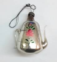 Игрушка ёлочная "Чайник", стекло, 6 см.,  СССР, (сост. на фото)