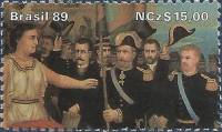 (№1989-2331) Марка Бразилия 1989 год "Республика Веке", Гашеная