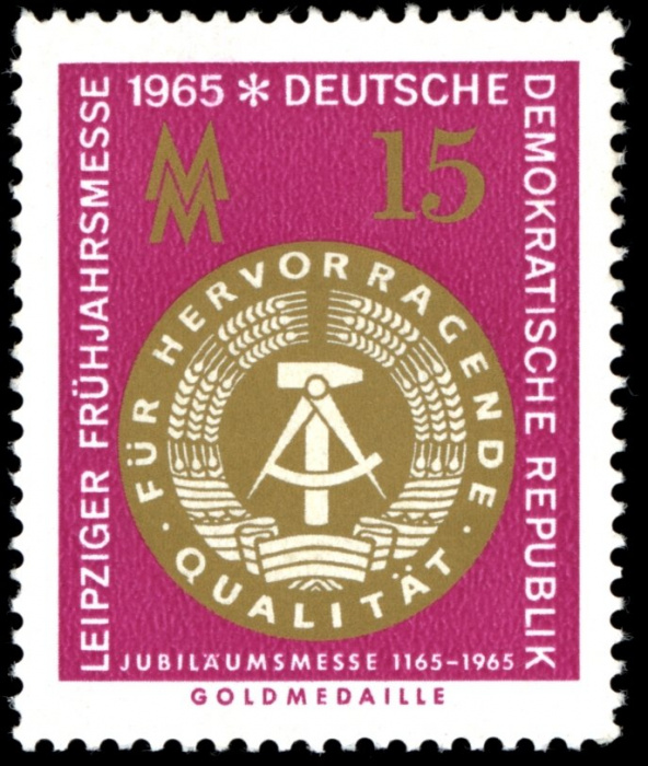 (1965-008) Марка Германия (ГДР) &quot;Медаль, реверс&quot;    Ярмарка, Лейпциг III Θ