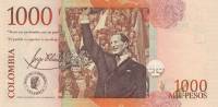 (,) Банкнота Колумбия 2005 год 1 000 песо "Хорхе Эльесер Гайтан"   UNC