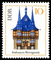 (1968-047) Марка Германия (ГДР) "Ратуша в Вернигероде"    Архитектура ГДР II Θ