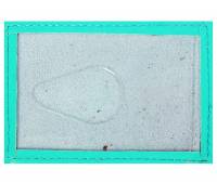 Обложка для проездного "HELAI", Натуральная кожа, Наплак бирюзовый