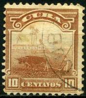 (№5) Марка Куба 1899 год "Плантация Сахарного Тростника", Негашеная