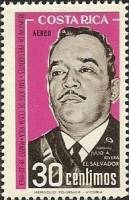 (№1963-635) Марка Коста-Рика 1963 год "Хулио Ривера", Гашеная