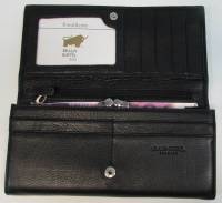Кошелёк женский "Braun Buffel", Натуральная кожа, 1 отделение. Замок клепка. Чёрный