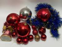 Новогодний декор мишура + ёлочные украшения, 15 шт