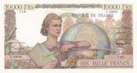 (№1956P-132d.5) Банкнота Франция 1956 год "10,000 Francs" (Подписи: J)