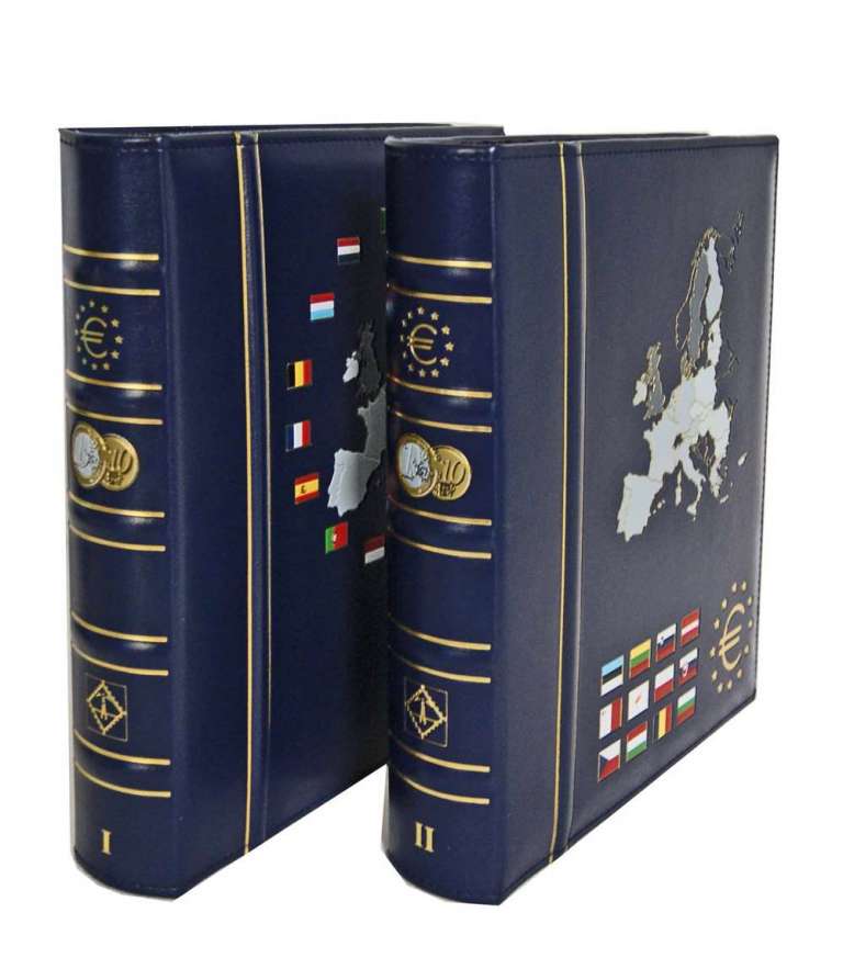 Альбом Оптима Euro-Classic, без футляра, с листами для монет Euro Том 2, Leuchtturm