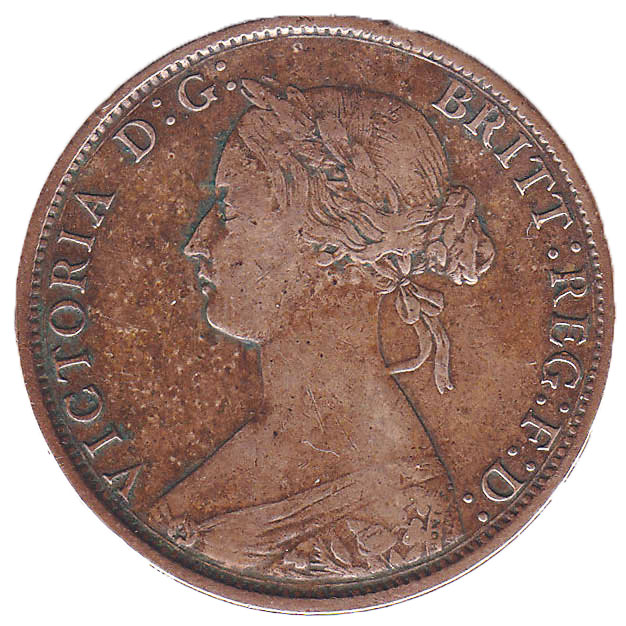 () Монета Великобритания 1861 год   &quot;&quot;     VF