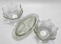 Селёдочница + салатники 2 шт, стекло, СССР