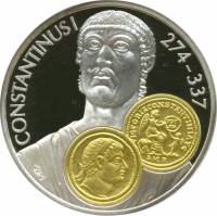 (№2001km50) Монета Ниделандские Антильские острова 2001 год 10 Gulden (Константин Я Солидус)