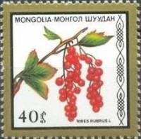 (1987-044) Сцепка (2 м) Монголия "Красная смородина"    Съедобные ягоды III Θ