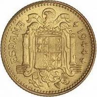 () Монета Испания 1944 год 1  ""   Бронза  UNC