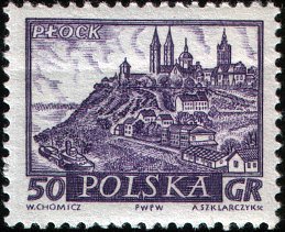 (1960-045) Марка Польша &quot;Плоцк&quot; , III O