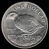 (1982) Монета Новая Зеландия 1982 год 1 доллар "Такахе"  Медь-Никель  UNC