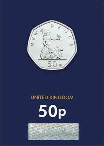 (2019) Монета Великобритания 2019 год 50 пенсов   Медь-Никель  Буклет